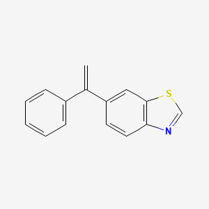 molecular formula C15H11NS B2546707 6-(1-Phenyl-vinyl)-benzothiazole CAS No. 1189704-93-5