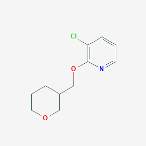 molecular formula C11H14ClNO2 B2546714 3-氯-2-[(氧杂环-3-基)甲氧基]吡啶 CAS No. 2199971-86-1