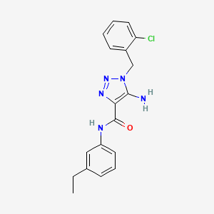 molecular formula C18H18ClN5O B2546715 5-amino-1-(2-chlorobenzyl)-N-(3-ethylphenyl)-1H-1,2,3-triazole-4-carboxamide CAS No. 899737-20-3