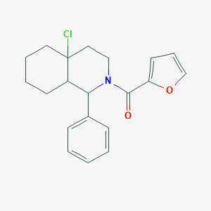 molecular formula C20H22ClNO2 B254672 4a-Chloro-2-(2-furoyl)-1-phenyldecahydroisoquinoline 