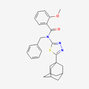 molecular formula C27H29N3O2S B2546729 N-[5-(1-adamantyl)-1,3,4-thiadiazol-2-yl]-N-benzyl-2-methoxybenzamide CAS No. 392320-44-4
