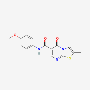 molecular formula C15H13N3O3S B2546735 N-(4-methoxyphenyl)-2-methyl-5-oxo-[1,3]thiazolo[3,2-a]pyrimidine-6-carboxamide CAS No. 896339-05-2