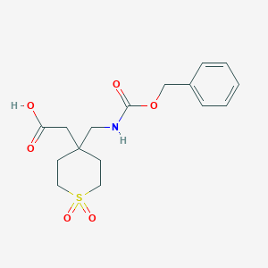 2-[1,1-Dioxo-4-(phenylmethoxycarbonylaminomethyl)thian-4-yl]acetic acid