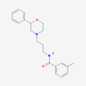 molecular formula C21H26N2O2 B2546742 3-methyl-N-(3-(2-phenylmorpholino)propyl)benzamide CAS No. 954246-94-7