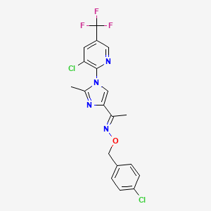 (E)-(1-{1-[3-chloro-5-(trifluoromethyl)pyridin-2-yl]-2-methyl-1H-imidazol-4-yl}ethylidene)[(4-chlorophenyl)methoxy]amine