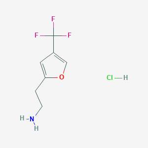 B2546775 2-[4-(Trifluoromethyl)furan-2-yl]ethanamine;hydrochloride CAS No. 2253631-17-1