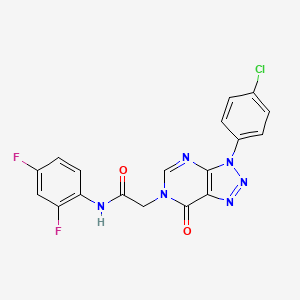 molecular formula C18H11ClF2N6O2 B2546780 2-(3-(4-氯苯基)-7-氧代-3H-[1,2,3]三唑并[4,5-d]嘧啶-6(7H)-基)-N-(2,4-二氟苯基)乙酰胺 CAS No. 888418-12-0