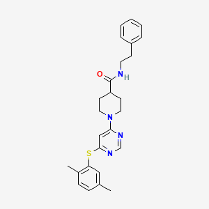 molecular formula C26H30N4OS B2546782 2-{1-[(5-chloro-1H-indol-2-yl)carbonyl]piperidin-4-yl}-N-isopropylacetamide CAS No. 1116045-47-6