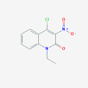molecular formula C11H9ClN2O3 B2546788 4-Chloro-1-ethyl-3-nitro-2-quinolinone CAS No. 433310-26-0