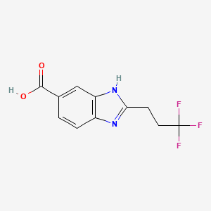 molecular formula C11H9F3N2O2 B2546790 2-(3,3,3-trifluoropropyl)-1H-benzimidazole-6-carboxylic acid CAS No. 1244934-93-7