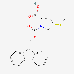 molecular formula C21H21NO4S B2546797 (2S,4R)-1-(((9H-Fluoren-9-yl)methoxy)carbonyl)-4-(methylthio)pyrrolidine-2-carboxylic acid CAS No. 1312674-57-9