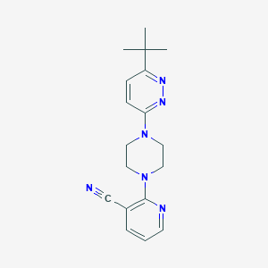 molecular formula C18H22N6 B2546802 2-[4-(6-Tert-butylpyridazin-3-yl)piperazin-1-yl]pyridine-3-carbonitrile CAS No. 2380088-69-5