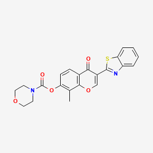 B2546806 3-(benzo[d]thiazol-2-yl)-8-methyl-4-oxo-4H-chromen-7-yl morpholine-4-carboxylate CAS No. 384377-60-0