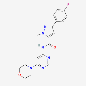 3-(4-fluorophenyl)-1-methyl-N-(6-morpholinopyrimidin-4-yl)-1H-pyrazole-5-carboxamide