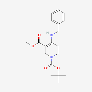 molecular formula C19H26N2O4 B2546814 1-O-tert-butyl 5-O-methyl 4-(benzylamino)-3,6-dihydro-2H-pyridine-1,5-dicarboxylate CAS No. 676622-10-9