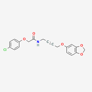 molecular formula C19H16ClNO5 B2546819 N-(4-(benzo[d][1,3]dioxol-5-yloxy)but-2-yn-1-yl)-2-(4-chlorophenoxy)acetamide CAS No. 1428359-71-0