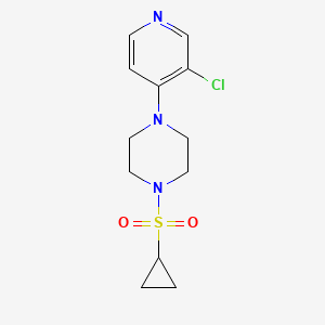 molecular formula C12H16ClN3O2S B2546827 1-(3-Chloropyridin-4-yl)-4-cyclopropylsulfonylpiperazine CAS No. 2415555-94-9