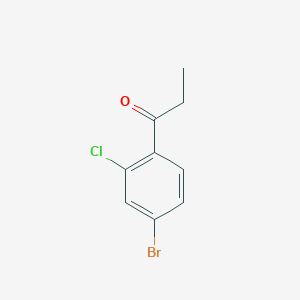 molecular formula C9H8BrClO B2546829 1-(4-Bromo-2-chlorophenyl)propan-1-one CAS No. 166525-97-9