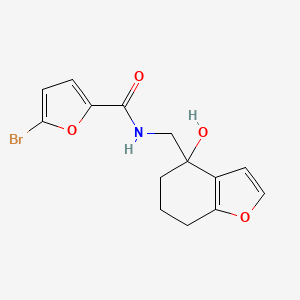 molecular formula C14H14BrNO4 B2546830 5-bromo-N-((4-hydroxy-4,5,6,7-tetrahydrobenzofuran-4-yl)methyl)furan-2-carboxamide CAS No. 2319806-28-3