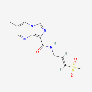 3-Methyl-N-[(E)-3-methylsulfonylprop-2-enyl]imidazo[1,5-a]pyrimidine-8-carboxamide