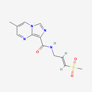 molecular formula C12H14N4O3S B2546832 3-Methyl-N-[(E)-3-methylsulfonylprop-2-enyl]imidazo[1,5-a]pyrimidine-8-carboxamide CAS No. 2361914-45-4