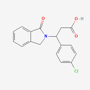 molecular formula C17H14ClNO3 B2546837 3-(4-氯苯基)-3-(1-氧代-1,3-二氢-2H-异吲哚-2-基)丙酸 CAS No. 439110-80-2