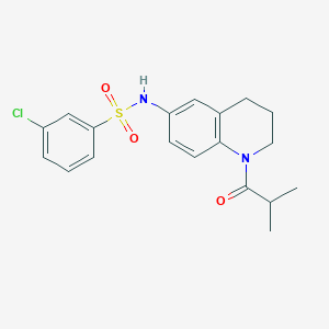 3-chloro-N-(1-isobutyryl-1,2,3,4-tetrahydroquinolin-6-yl)benzenesulfonamide