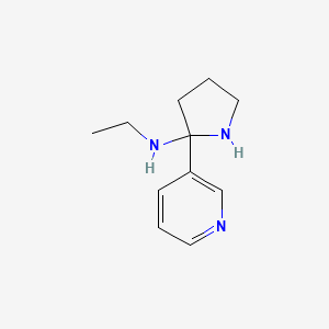 molecular formula C11H17N3 B2546845 N-乙基-2-(吡啶-3-基)吡咯烷-2-胺 CAS No. 2459962-94-6