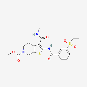 B2546847 methyl 2-(3-(ethylsulfonyl)benzamido)-3-(methylcarbamoyl)-4,5-dihydrothieno[2,3-c]pyridine-6(7H)-carboxylate CAS No. 886960-20-9