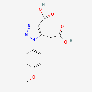 5-(carboxymethyl)-1-(4-methoxyphenyl)-1H-1,2,3-triazole-4-carboxylic acid