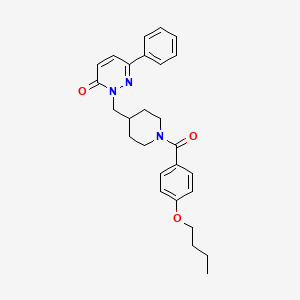 2-{[1-(4-Butoxybenzoyl)piperidin-4-yl]methyl}-6-phenyl-2,3-dihydropyridazin-3-one