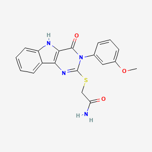 2-((3-(3-methoxyphenyl)-4-oxo-4,5-dihydro-3H-pyrimido[5,4-b]indol-2-yl)thio)acetamide