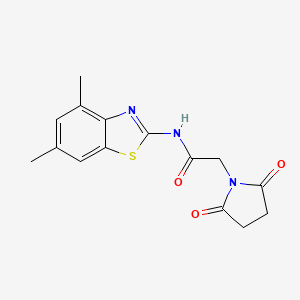 molecular formula C15H15N3O3S B2546855 N-(4,6-二甲基苯并[d]噻唑-2-基)-2-(2,5-二氧代吡咯烷-1-基)乙酰胺 CAS No. 476308-63-1