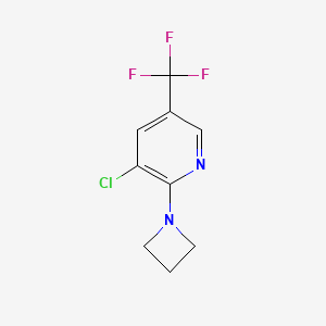 molecular formula C9H8ClF3N2 B2546858 2-(Azetidin-1-yl)-3-chloro-5-(trifluoromethyl)pyridine CAS No. 1389946-63-7