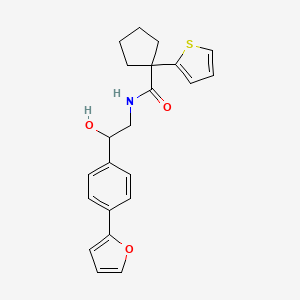 N-{2-[4-(furan-2-yl)phenyl]-2-hydroxyethyl}-1-(thiophen-2-yl)cyclopentane-1-carboxamide
