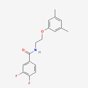 molecular formula C17H17F2NO2 B2546869 N-[2-(3,5-二甲基苯氧基)乙基]-3,4-二氟苯甲酰胺 CAS No. 1172345-28-6