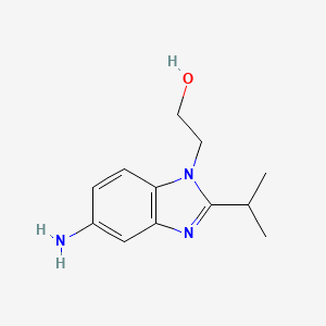 molecular formula C12H17N3O B2546870 2-(5-Amino-2-isopropyl-benzoimidazol-1-yl)-ethanol CAS No. 889949-78-4