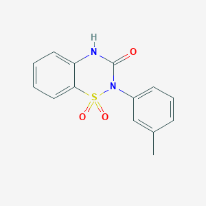molecular formula C14H12N2O3S B2546872 2-(3-methylphenyl)-2H-1,2,4-benzothiadiazin-3-ol 1,1-dioxide CAS No. 895644-67-4