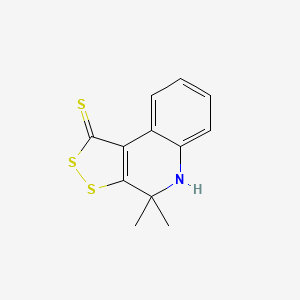 molecular formula C12H11NS3 B2546876 4,4-二甲基-4,5-二氢-1H-[1,2]二噻螺[3,4-c]喹啉-1-硫酮 CAS No. 7309-86-6