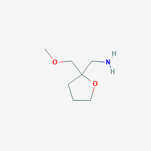 [2-(Methoxymethyl)oxolan-2-yl]methanamine