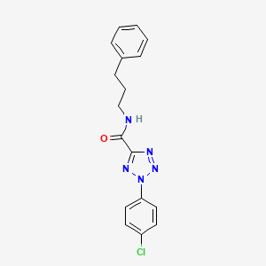 2-(4-chlorophenyl)-N-(3-phenylpropyl)-2H-tetrazole-5-carboxamide