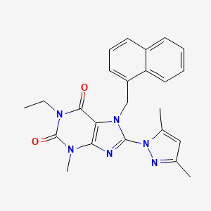 8-(3,5-dimethyl-1H-pyrazol-1-yl)-1-ethyl-3-methyl-7-(naphthalen-1-ylmethyl)-1H-purine-2,6(3H,7H)-dione