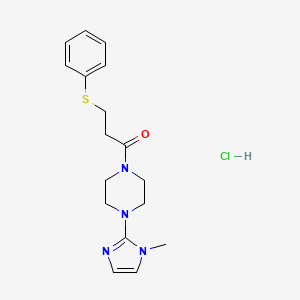 1-(4-(1-methyl-1H-imidazol-2-yl)piperazin-1-yl)-3-(phenylthio)propan-1-one hydrochloride