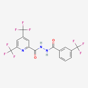 molecular formula C16H8F9N3O2 B2546890 N'-[4,6-bis(trifluoromethyl)pyridine-2-carbonyl]-3-(trifluoromethyl)benzohydrazide CAS No. 1092345-45-3