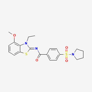 (Z)-N-(3-ethyl-4-methoxybenzo[d]thiazol-2(3H)-ylidene)-4-(pyrrolidin-1-ylsulfonyl)benzamide