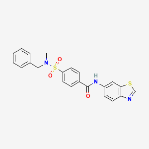 molecular formula C22H19N3O3S2 B2546897 N-(benzo[d]thiazol-6-yl)-4-(N-benzyl-N-methylsulfamoyl)benzamide CAS No. 941966-19-4