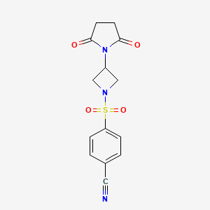 4-((3-(2,5-Dioxopyrrolidin-1-yl)azetidin-1-yl)sulfonyl)benzonitrile