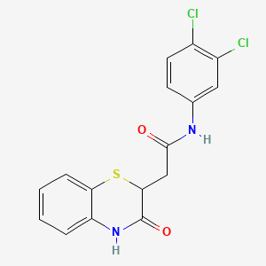 molecular formula C16H12Cl2N2O2S B2546908 N-(3,4-二氯苯基)-2-(3-氧代-3,4-二氢-2H-1,4-苯并噻嗪-2-基)乙酰胺 CAS No. 133043-86-4