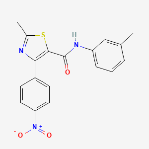 molecular formula C18H15N3O3S B2546916 2-methyl-N-(3-methylphenyl)-4-(4-nitrophenyl)-1,3-thiazole-5-carboxamide CAS No. 294668-21-6