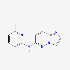 molecular formula C12H11N5 B2546917 N-(6-甲基吡啶-2-基)咪唑并[1,2-b]哒嗪-6-胺 CAS No. 2320417-04-5